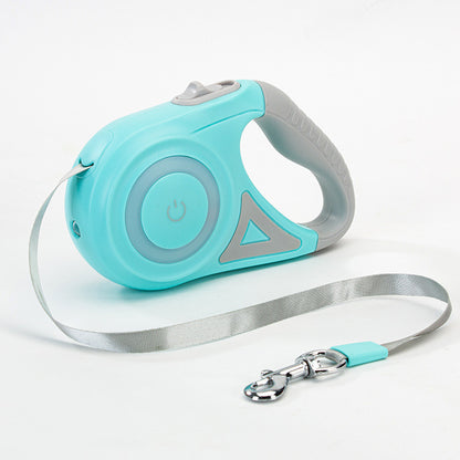 Retractable Dog Leash with LED Spotlight — Automatic Traction Rope for Small & Medium Dogs
