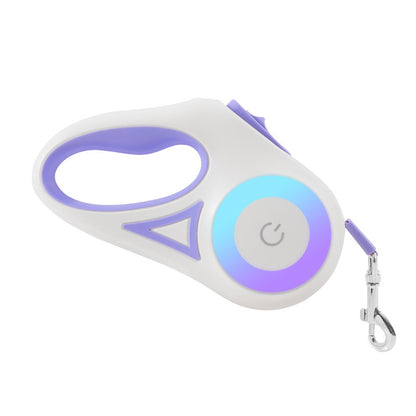Retractable Dog Leash with LED Spotlight — Automatic Traction Rope for Small & Medium Dogs