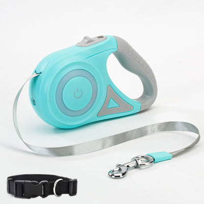 Retractable Dog Leash with LED Spotlight — Automatic Traction Rope for Small & Medium Dogs