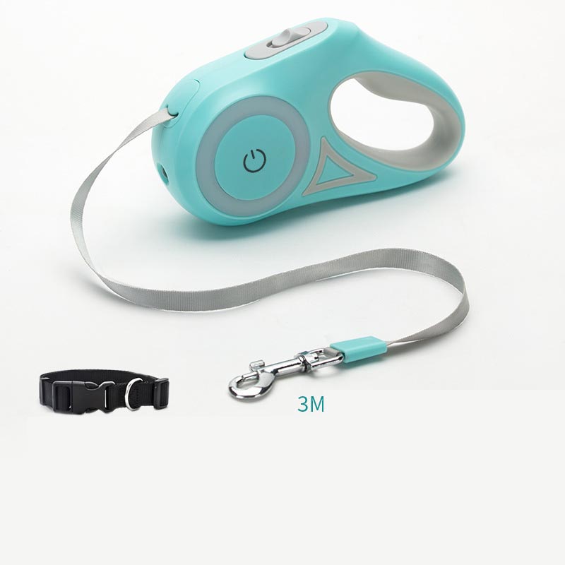 Retractable Dog Leash with LED Spotlight — Automatic Traction Rope for Small & Medium Dogs