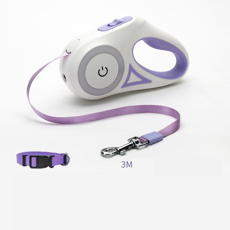 Retractable Dog Leash with LED Spotlight — Automatic Traction Rope for Small & Medium Dogs