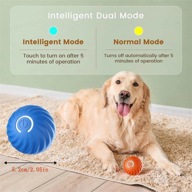 Smart Interactive Pet Toy Ball | Auto-Bouncing USB Rechargeable Dog & Cat Toy