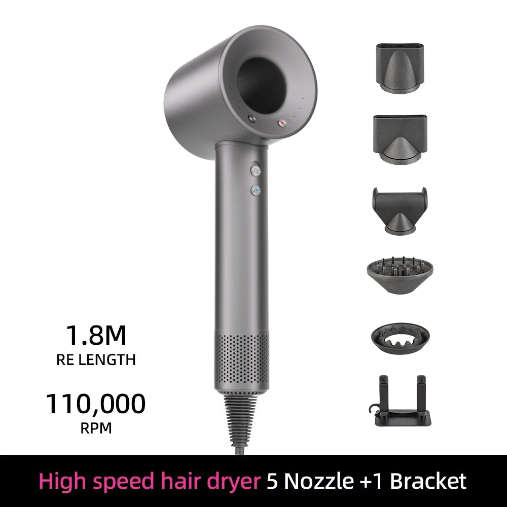 High Speed Bladeless Negative Ion Hair Dryer | 1600W Smart Temp Control