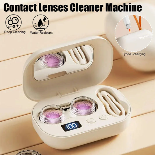 Ultrasonic Contact Lens Cleaner | USB Rechargeable Portable Lens Cleaning Machine