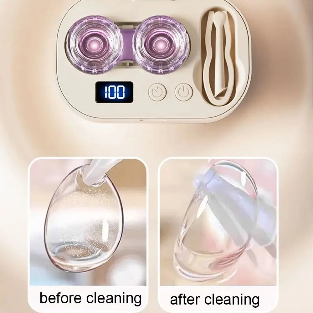 Ultrasonic Contact Lens Cleaner | USB Rechargeable Portable Lens Cleaning Machine