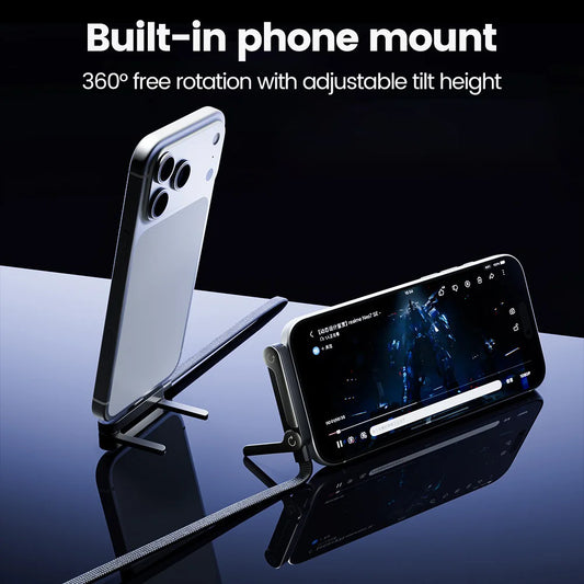 2-in-1 Fast Charging Cable & Phone Stand — 240W USB-C, iPhone & Samsung