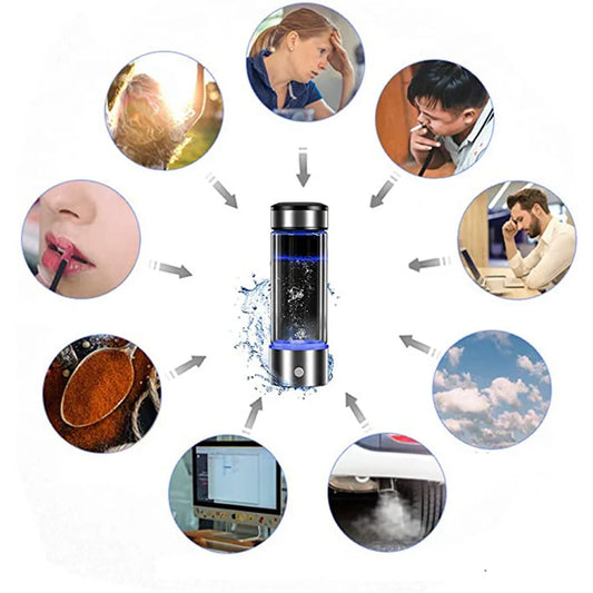 Hydrogen Rich Water Generator Bottle | 420ml Portable Ionizer Cup