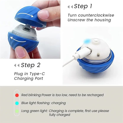 Smart Interactive Pet Toy Ball | Auto-Bouncing USB Rechargeable Dog & Cat Toy