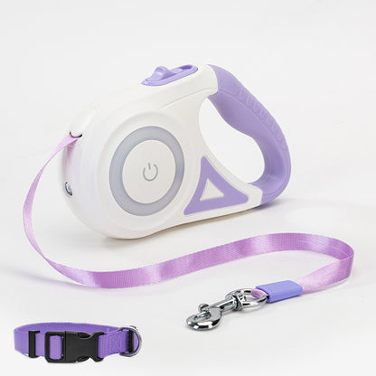 Retractable Dog Leash with LED Spotlight — Automatic Traction Rope for Small & Medium Dogs