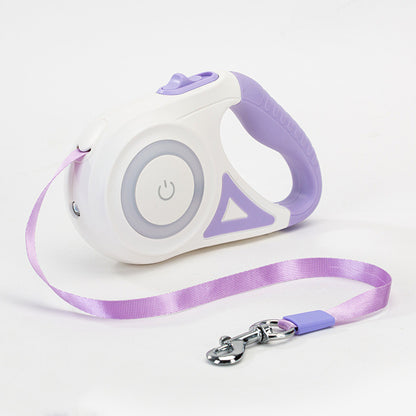 Retractable Dog Leash with LED Spotlight — Automatic Traction Rope for Small & Medium Dogs