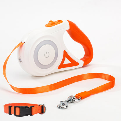 Retractable Dog Leash with LED Spotlight — Automatic Traction Rope for Small & Medium Dogs